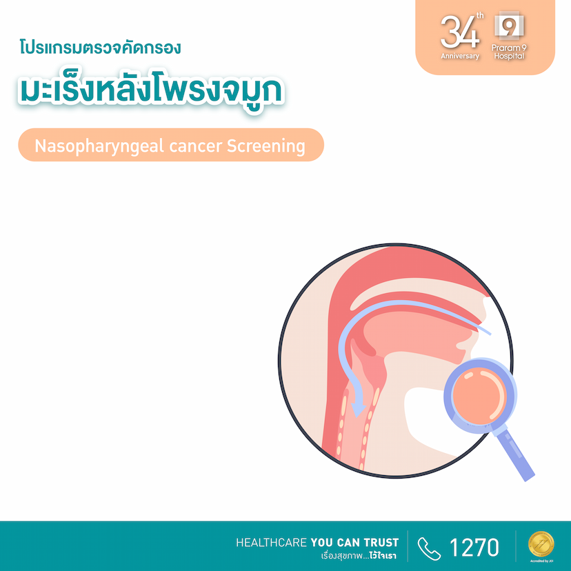34th Anniversary: โปรแกรมตรวจคัดกรองมะเร็งหลังโพรงจมูก 