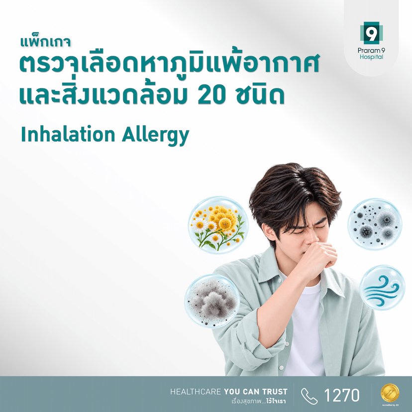 แพ็กเกจตรวจเลือดหาภูมิแพ้อากาศและสิ่งแวดล้อม 20 ชนิด 