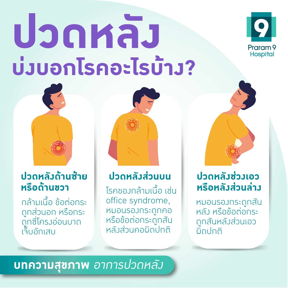 ปวดหลังแบบไหน ต้องรีบไปพบแพทย์ !